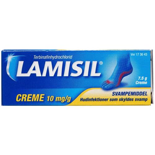 Køb Lamisil Crème 10 mg/g, 7,5 g online hos apotekeren.dk