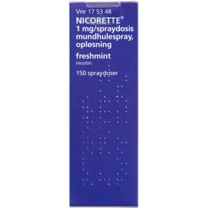 Køb NICORETTE MUNDHU.SPRAY 1MG/DS online hos apotekeren.dk