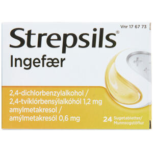 Køb Strepsils Ingefær Sugetablet, 24 stk.  online hos apotekeren.dk