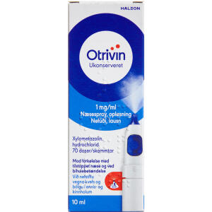 Køb Otrivin Næsespray 1 mg/ml, 10 ml online hos apotekeren.dk