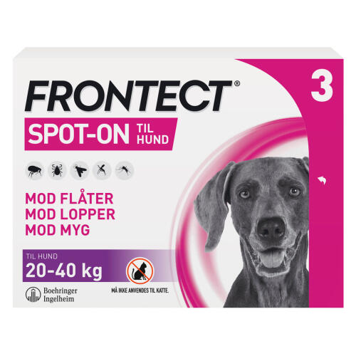 træner mærke navn Eksperiment Frontect til hunde spot-on 20-40 kg. | Køb online nu!