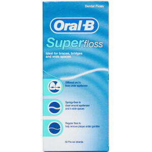 Køb Oral-B Tandtråd Superfloss 50 tråde online hos apotekeren.dk