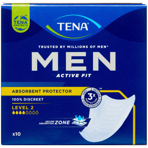 Køb Tena Men Level 2 Medium 10 stk. online hos apotekeren.dk