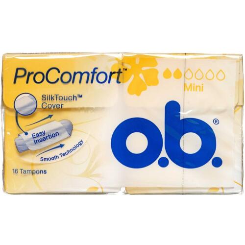 Køb O.B Pro Comport mini tamponer 16 stk. online hos apotekeren.dk