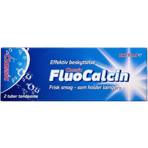 privat Bred vifte opnåelige Fluo Calcin Tandpasta 2 x 75 ml | apotekeren.dk | Køb online nu!