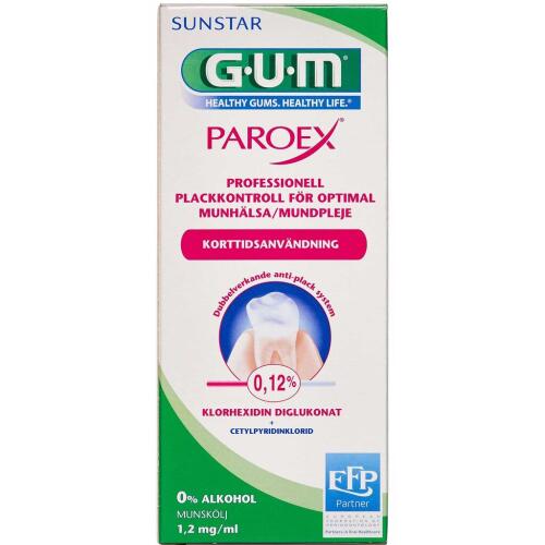 Køb GUM® PAROEX® Klorhexidin 0,12% 300 ml online hos apotekeren.dk