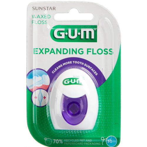 Køb GUM® EXPANDING FLOSS Tandtråd 30 m 1 stk. online hos apotekeren.dk