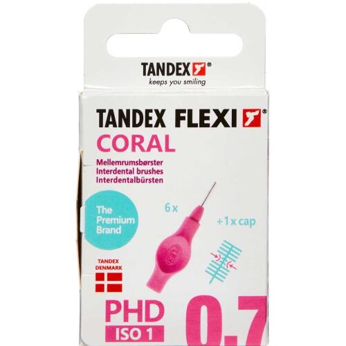 Køb TANDEX FLEXI Mellemrumsbørste - CORAL 6 stk. online hos apotekeren.dk