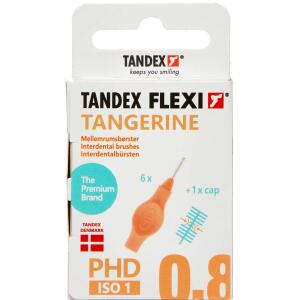 Køb TANDEX FLEXI Mellemrumsbørste - TANGERINE 6 stk. online hos apotekeren.dk