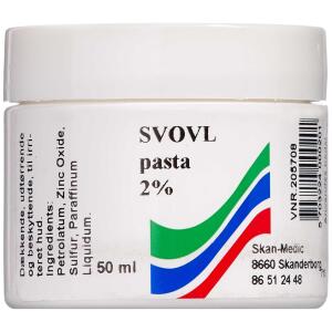 Køb Svovl pasta 2% 50 ml online hos apotekeren.dk