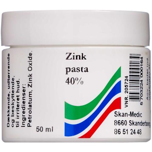 Køb Zink pasta 40% 50 ml online hos apotekeren.dk