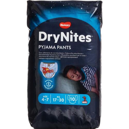 Køb DryNites Pyjama Pants boy 4-7 år 10 stk. online hos apotekeren.dk
