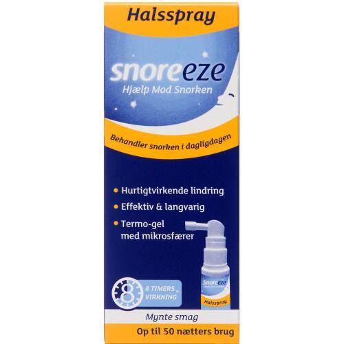 Køb Snoreeze Spray dæmper snorken, 23,5 ml online hos apotekeren.dk