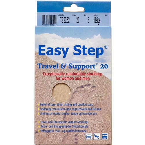 Køb Easy Step knæ travel mix beige 39-40 1 par online hos apotekeren.dk