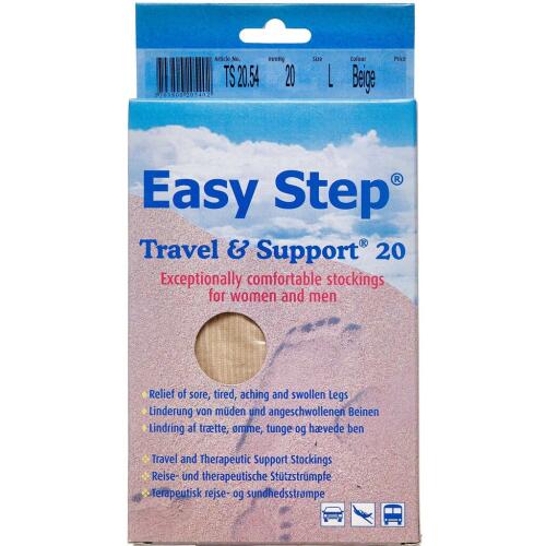 Køb Easy Step knæ travel mix beige 42-43 1 par online hos apotekeren.dk