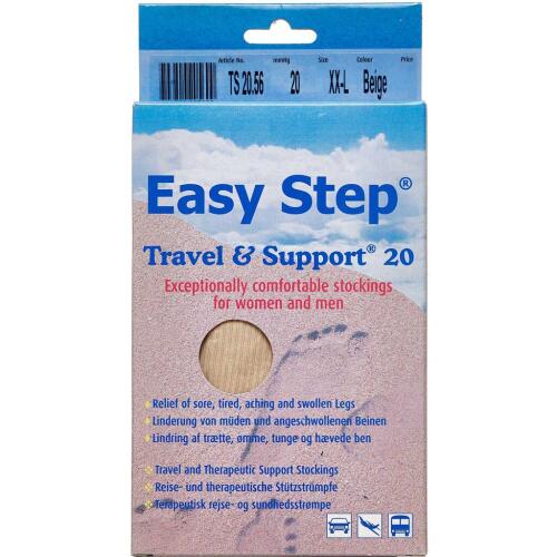 Køb Easy Step knæ travel mix beige 44-46 1 par online hos apotekeren.dk