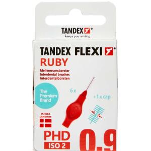 Køb TANDEX FLEXI Mellemrumsbørste - RUBY 6 stk. online hos apotekeren.dk