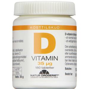 Køb D3 Vitamin 35 mikg 180 stk. online hos apotekeren.dk