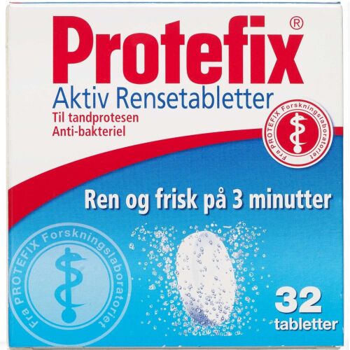 Køb Protefix Aktiv Rensetabletter 32 stk. online hos apotekeren.dk