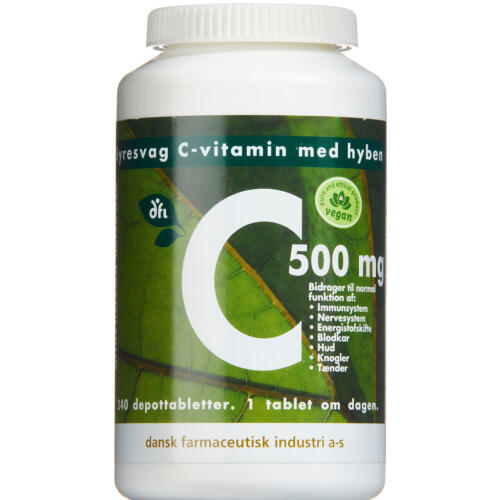 Køb C-vitamin 500 mg m. hyben 240 stk. online hos apotekeren.dk