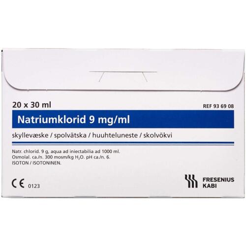 Køb Natriumklorid 9mg/ml microspol 20x30 ml online hos apotekeren.dk