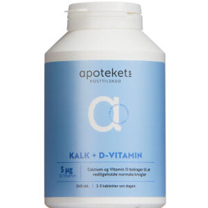 Køb Apotekets Kalk og D-vitamin 5mikg 240 stk. online hos apotekeren.dk