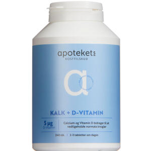 Køb Apotekets Kalk og D-vitamin 5 mikg 240 stk. online hos apotekeren.dk