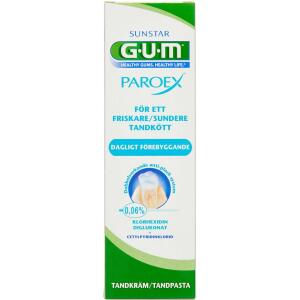 Køb GUM® PAROEX® Klorhexidin Tandpasta 0,06 % 75 ml online hos apotekeren.dk