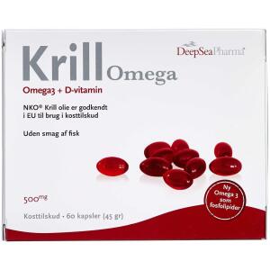 Køb Krill Omega + D-vitamin Kapsler 500 mg 60 stk. online hos apotekeren.dk