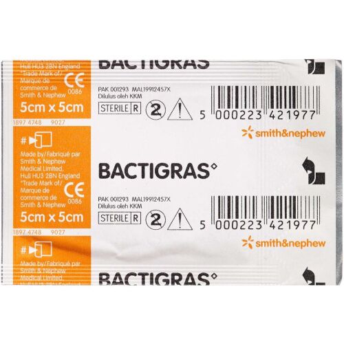 Køb Bactigras 5 x 5 cm 1 stk. online hos apotekeren.dk
