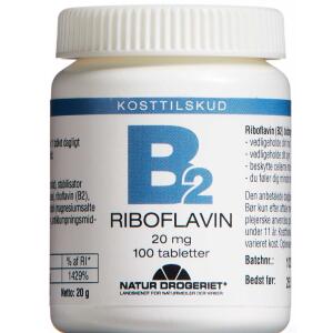 Køb B2-Vitamin tabletter 100 stk. online hos apotekeren.dk