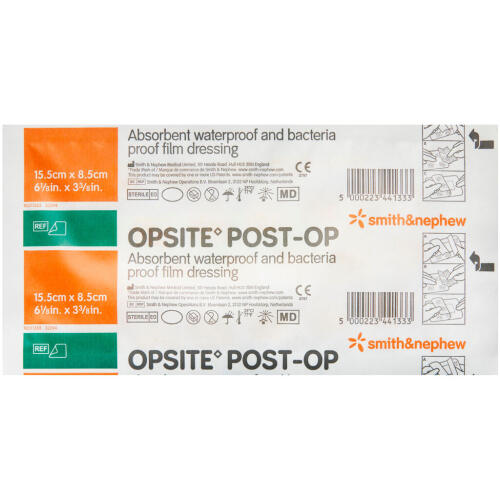 Køb OPSITE POST-OP 15,5 x 8,5 cm 1 stk. online hos apotekeren.dk