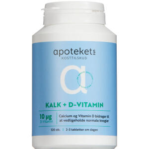Køb Apotekets Kalk og D-vitamin 10 mikg 120 stk. online hos apotekeren.dk