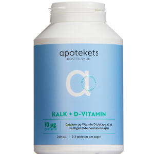 Køb Apotekets Kalk og D-vitamin 10 mikg 240 stk. online hos apotekeren.dk