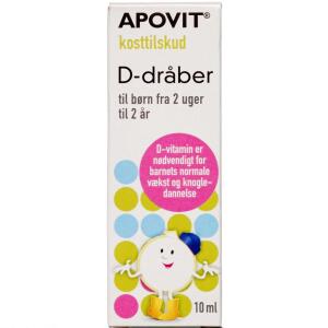 Køb Apovit D-vitamin dråber 10 ml online hos apotekeren.dk