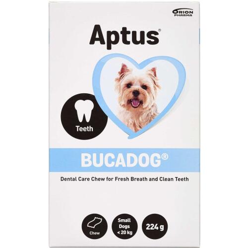 Køb Aptus Bucadog tyggelapper small 224 g (20-25 stk) online hos apotekeren.dk