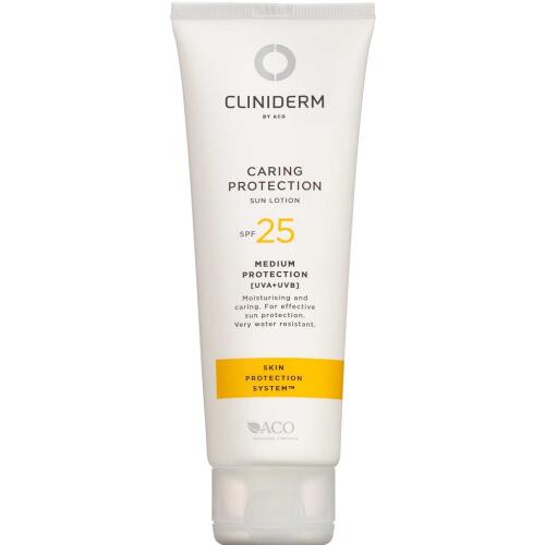 Køb Cliniderm Caring Protection sun lotion SPF 25 125 ml online hos apotekeren.dk