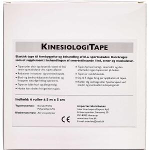 Køb Jasper Kinesiologi Tape assorterede farver 5 cm x 5 m 6 stk. online hos apotekeren.dk