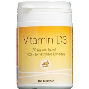 Køb Vitamin D3 tabletter 25 mikg 180 stk. online hos apotekeren.dk