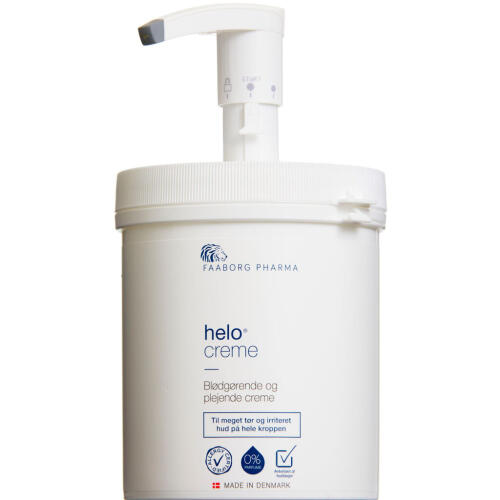 Køb Faaborg Pharma Helo Creme m. pumpe tør og irriteret hud 1000 ml online hos apotekeren.dk