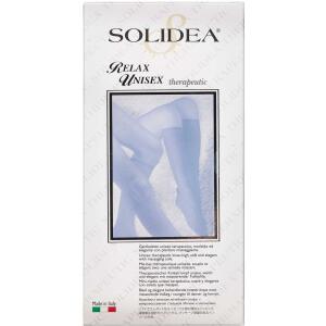 Køb Solidea Relax Unisex komprimerende, behandlende knæstrømpe i klasse II - sort Str. S, 1 par online hos apotekeren.dk