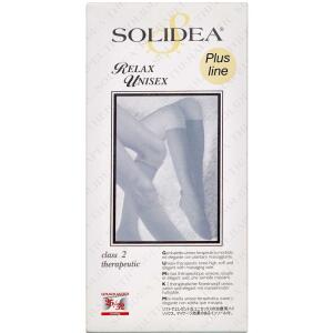 Køb Solidea Relax Unisex komprimerende, behandlende knæstrømpe i klasse II Plus line – sort Str. XL, 1 par online hos apotekeren.dk