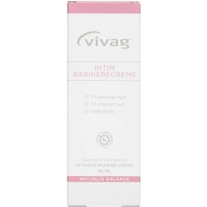 Køb Vivag Intim Barrierecreme, beskyttende og plejende creme, 50 ml. online hos apotekeren.dk