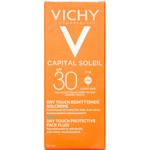 Køb Vichy Capital Soleil Dry Touch matterende solcreme SPF30 50 ml online hos apotekeren.dk