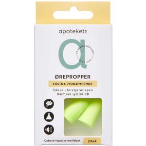 Køb Apotekets ørepropper 3 par online hos apotekeren.dk