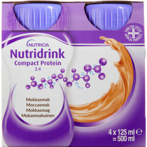Køb Nutridrink Compact Protein Mocca 4x125 ml online hos apotekeren.dk
