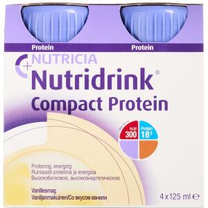 Køb Nutridrink Compact Protein Vanille 4 x 125 ml online hos apotekeren.dk