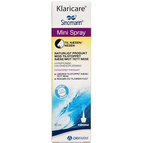 Køb Orifarm Klaricare Næsespray mini 30 ml online hos apotekeren.dk