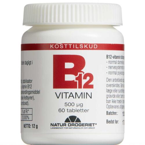 Køb B12 Vitamin Gold 500 mikg 60 stk. online hos apotekeren.dk