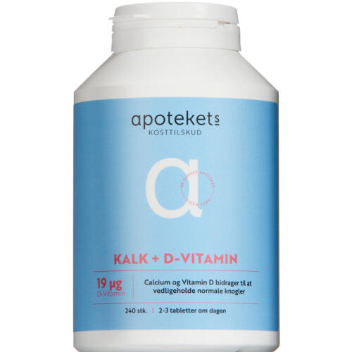 Køb Apotekets Kalk + D-vitamin 19 mikg 240 stk. online hos apotekeren.dk